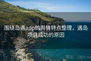围绕岛遇app的舆情特点整理，遇岛项目成功的原因