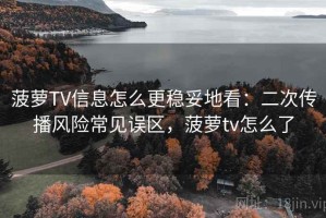 菠萝TV信息怎么更稳妥地看：二次传播风险常见误区，菠萝tv怎么了
