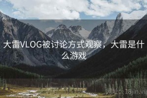 大雷VLOG被讨论方式观察，大雷是什么游戏