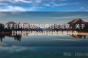 关于日韩网站的公开讨论观察，关于日韩网站的公开讨论观察报告