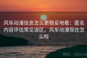 风车动漫信息怎么更稳妥地看：匿名内容评估常见误区，风车动漫现在怎么啦
