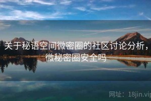 关于秘语空间微密圈的社区讨论分析，微秘密圈安全吗