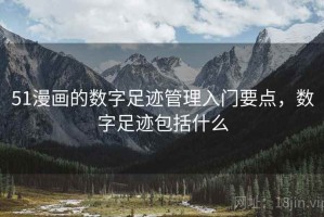 51漫画的数字足迹管理入门要点，数字足迹包括什么