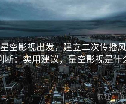 从星空影视出发，建立二次传播风险判断：实用建议，星空影视是什么