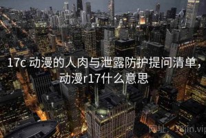 17c 动漫的人肉与泄露防护提问清单，动漫r17什么意思
