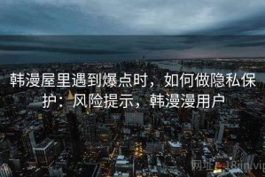 韩漫屋里遇到爆点时，如何做隐私保护：风险提示，韩漫漫用户