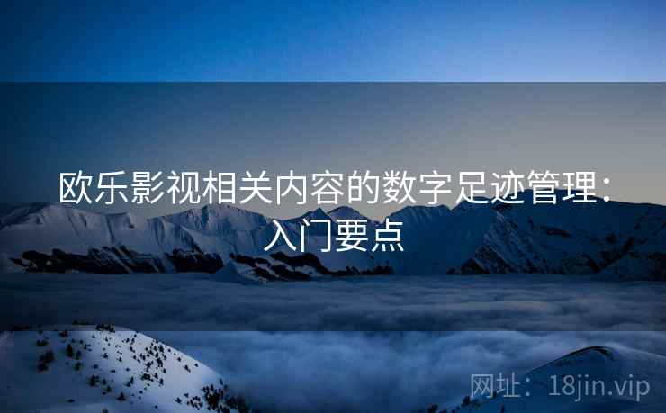 欧乐影视相关内容的数字足迹管理:入门要点 欧乐影视相关内容的数字足迹管理:入门要点