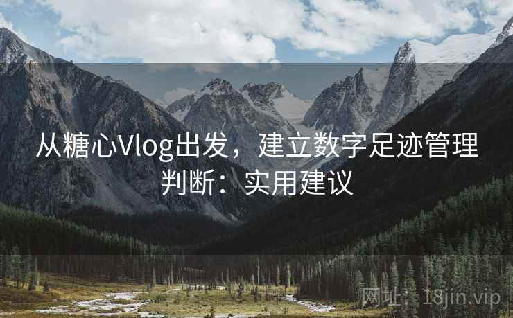 从糖心Vlog出发,建立数字足迹管理判断:实用建议 从糖心Vlog出发,建立数字足迹管理判断:实用建议