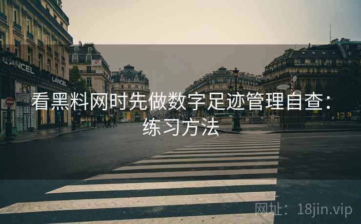 看黑料网时先做数字足迹管理自查:练习方法 看黑料网时先做数字足迹管理自查:练习方法