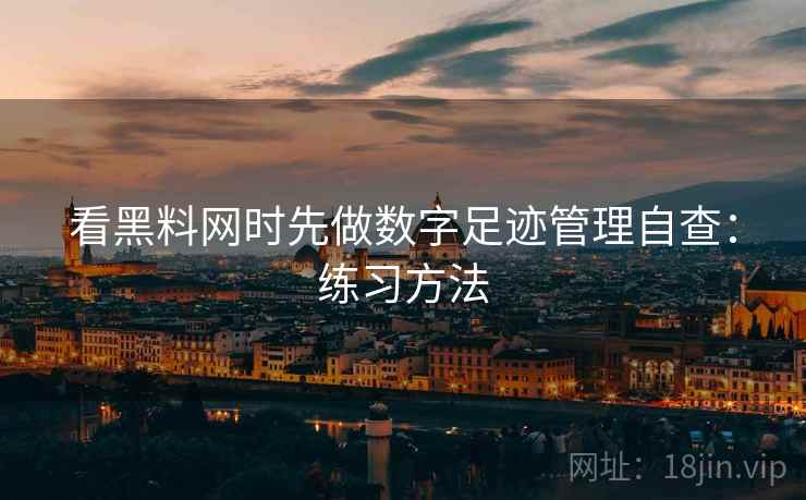 看黑料网时先做数字足迹管理自查:练习方法 看黑料网时先做数字足迹管理自查:练习方法